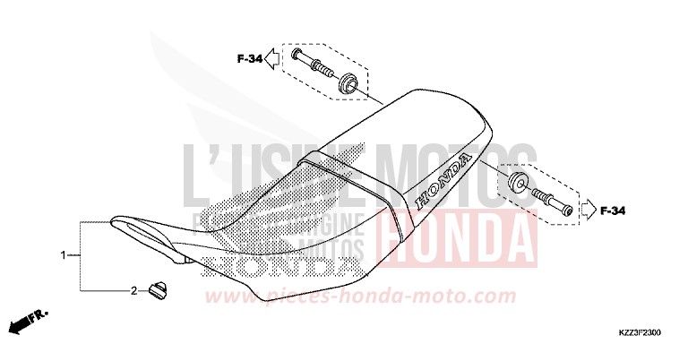 SIEGE de CRF250L EXTREME RED (R292) de 2013