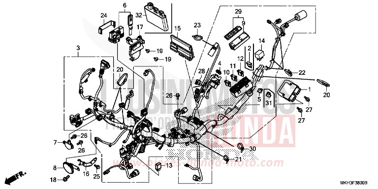 FAISCEAU DES FILS de X-ADV MAT MOONSTONE SILVER METALLIC (NH378) de 2019