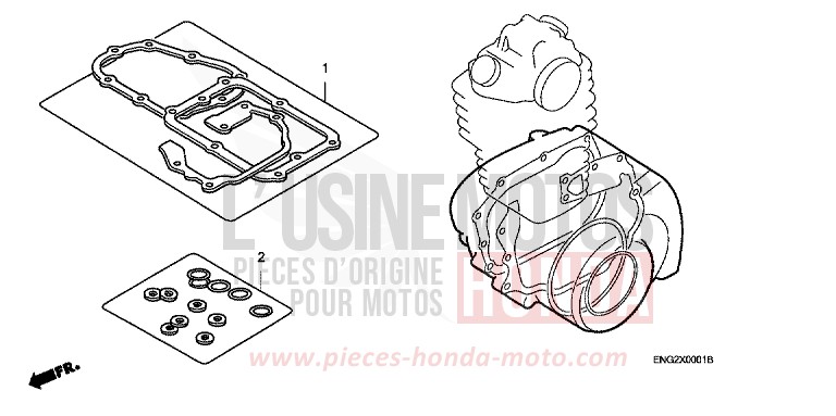TROUSSE DE JOINT B de CBR125R GRAPHITE BLACK (NHB01D) de 2007