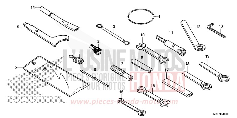 OUTILS de X-ADV MAT BULLET SILVER (NH389) de 2020