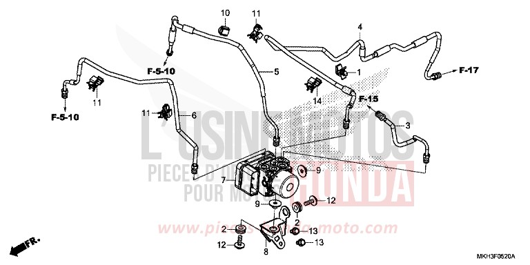 MODULATEUR ABS de X-ADV MAT MOONSTONE SILVER METALLIC (NH378) de 2020