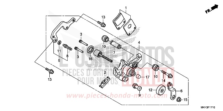 MACHOIRE DE FREIN DE PARKING de X-ADV MAT MOONSTONE SILVER METALLIC (NH378) de 2020