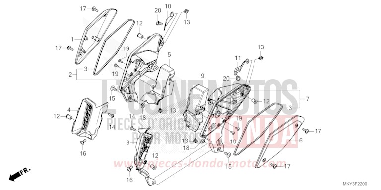 BUSE de CB650R MAT GUNPOWDER BLACK METALLIC (NH436) de 2022