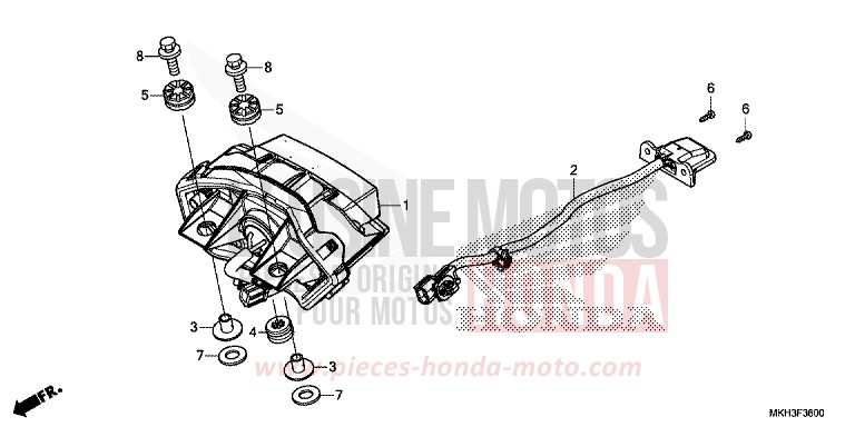 FEU ARRIERE de X-ADV GRAND PRIX RED (R380) de 2020