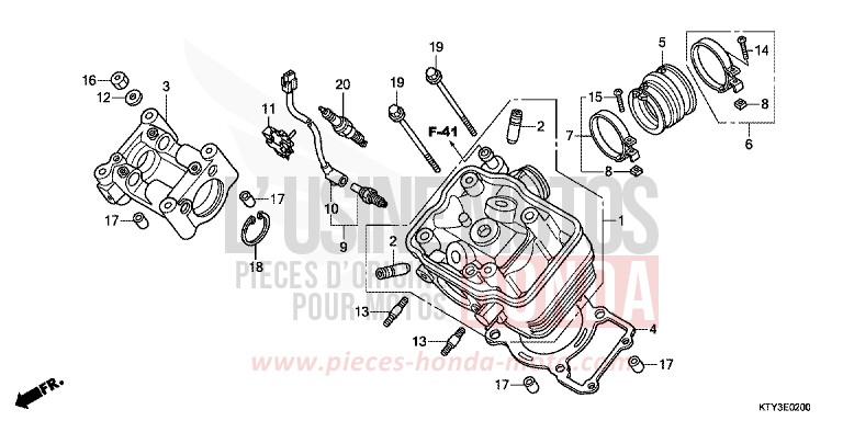 CULASSE de CBR125R NITRIC ORANGE (YR271) 2013