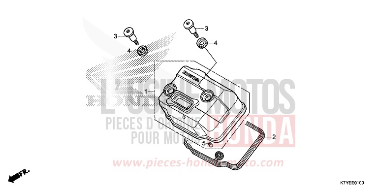 COUVERCLE DE CULASSE de CBR125R ROSS WHITE (NH196) 2015