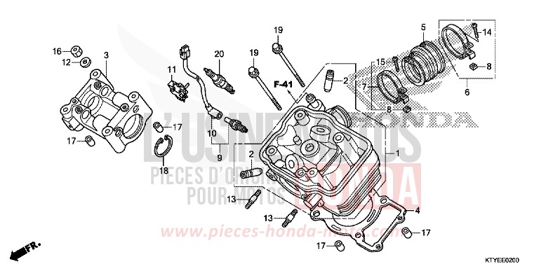 CULASSE de CBR125R ROSS WHITE (NH196) 2015