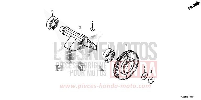 ARBRE DE BALANCIER de CRF250L EXTREME RED (R292) de 2017