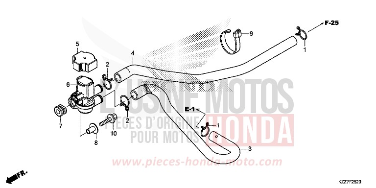 ELECTROVANNE INJECTION D'AIR de CRF250L NOIR (NH1) de 2019