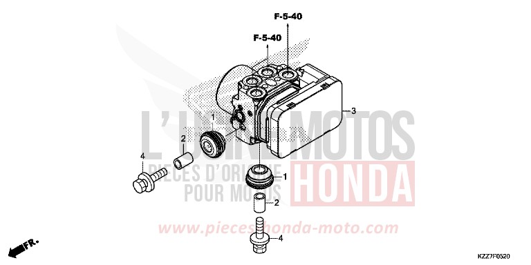 MODULATEUR ABS de CRF250L EXTREME RED (R292) de 2019