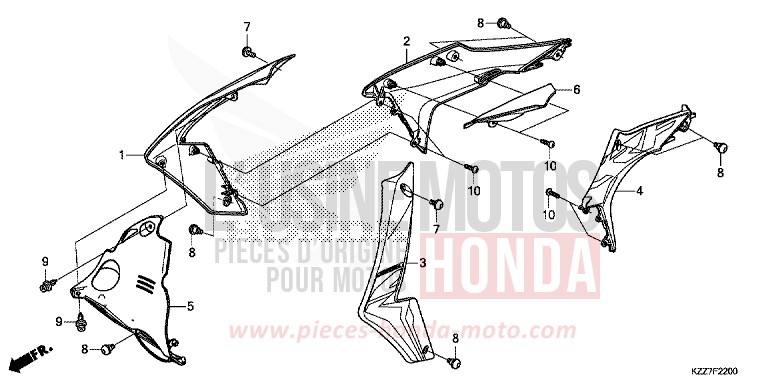 BUSE (CRF250L/LA) de CRF250L EXTREME RED (R292) de 2019