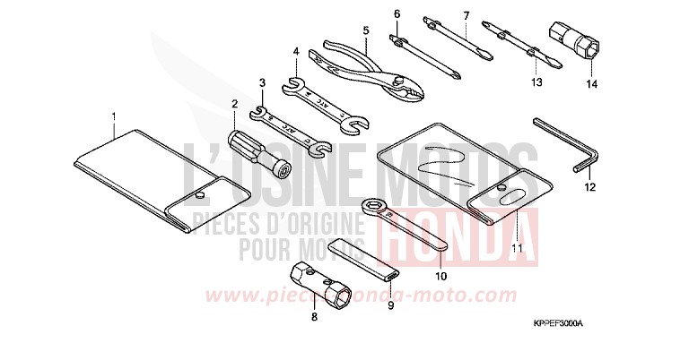 OUTIL de CBR125R GRAPHITE BLACK (NHB01) de 2010