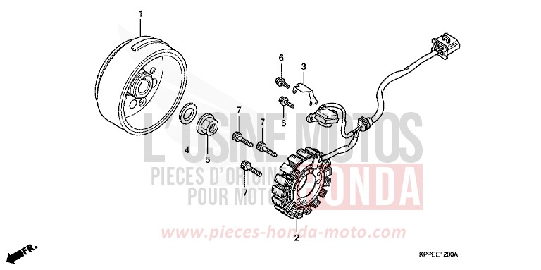 GENERATRICE de CBR125R GRAPHITE BLACK (NHB01K) de 2010