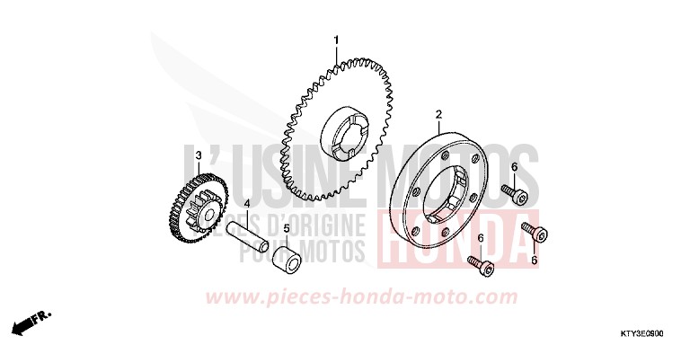 EMBRAYAGE DE DEMARRAGE de CBR125R ASTEROID BLACK METALLIC (NHA35) de 2011
