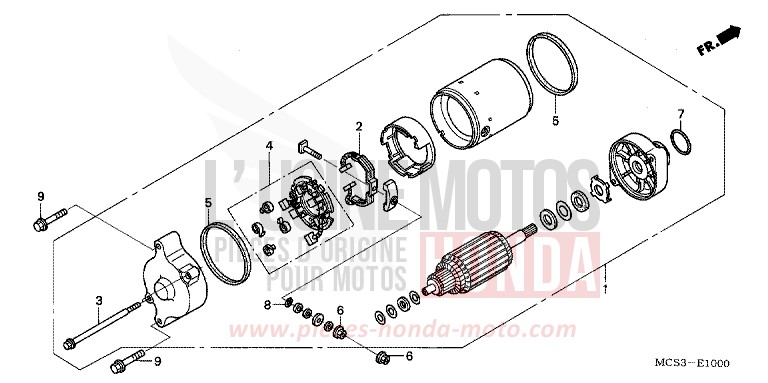 MOTEUR DE DEMARRAGE de ST1300 AMAZONA GREEN METALLIC (BG125) 2002