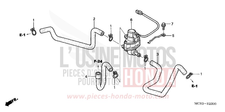COMMANDE INJECTION D'AIR SOUPAPE de ST1300 DEGITAL SILVER METALLIC (NHA30) 2004