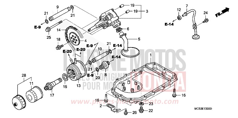 POMPE A HUILE/CARTER D'HUILE de ST1300 PEARL CORONADO BLUE (PB255) 2004