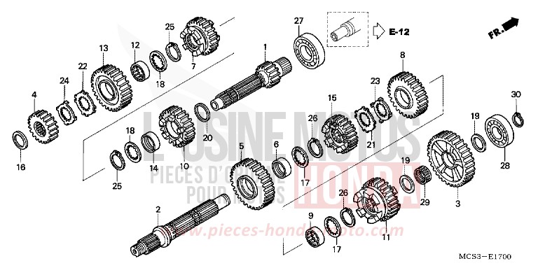 BOITE DE VITESSES de ST1300 AMAZONA GREEN METALLIC (BG125) 2002