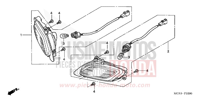 CLIGNOTANT de ST1300 AMAZONA GREEN METALLIC (BG125) 2002
