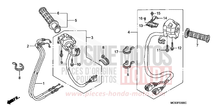 COMMUTATEUR/CABLE de ST1300 CANDY AMBASSADOR RED (R275) 2002