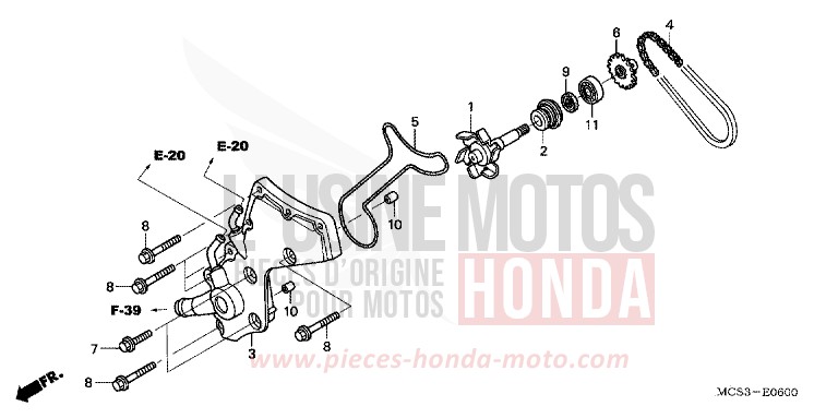 POMPE A EAU de ST1300 DEGITAL SILVER METALLIC (NHA30) 2006
