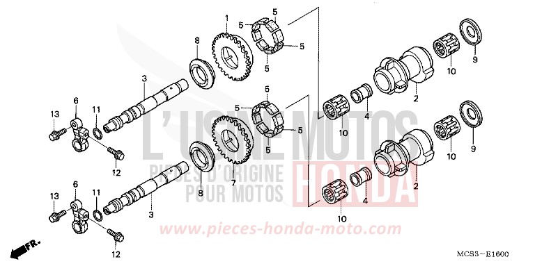 ARBRE DE BALANCIER de ST1300 SHASTA WHITE (NH138) de 2006