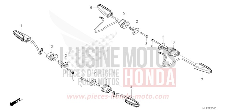 CLIGNOTANT de NT1100 GRAPHITE BLACK (NHB01) de 2022