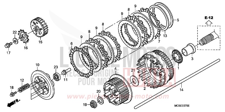 EMBRAYAGE de ST1300 PEARL COSMIC BLACK (NHA64) 2009