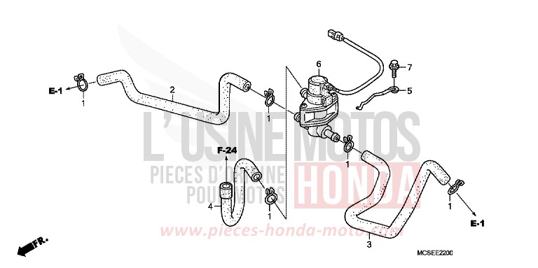 VALVE COMMANDE INJECTION D'AIR de ST1300 PEARL COSMIC BLACK (NHA64) 2009