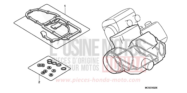 TROUSSE DE JOINT B de ST1300 PEARL COSMIC BLACK (NHA64) de 2009