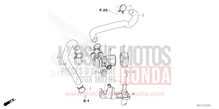 ELECTROVANNE INJECTION D'AIR de NT1100 MAT IRIDIUM GRAY METALLIC (NHC64) 2022