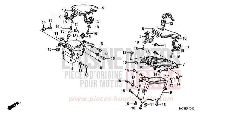 POSHE DE CAPOT de ST1300 PEARL COSMIC BLACK (NHA64) 2009