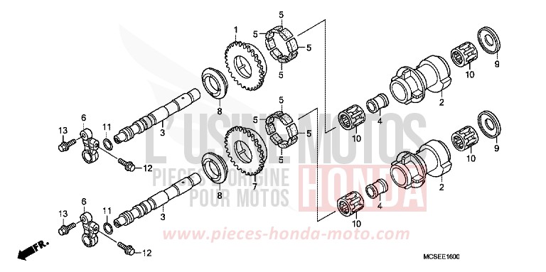 ARBRE DE BALANCIER de ST1300 CANDY GLORY RED-U (R101) de 2014