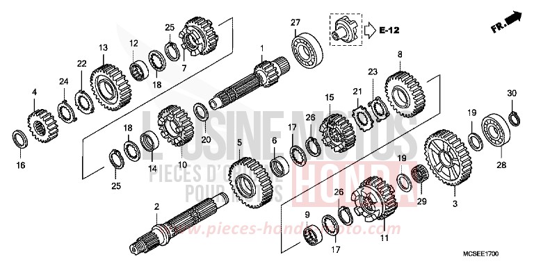 BOITE DE VITESSES de ST1300 PEARL COSMIC BLACK (NHA64) de 2014