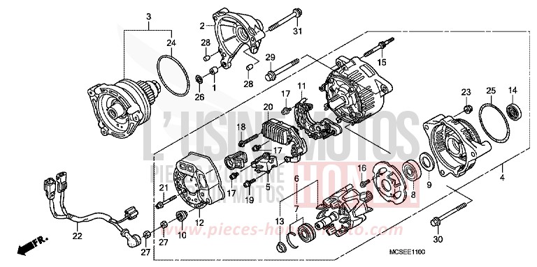GENERATRICE de ST1300 SHASTA WHITE (NH138) de 2014