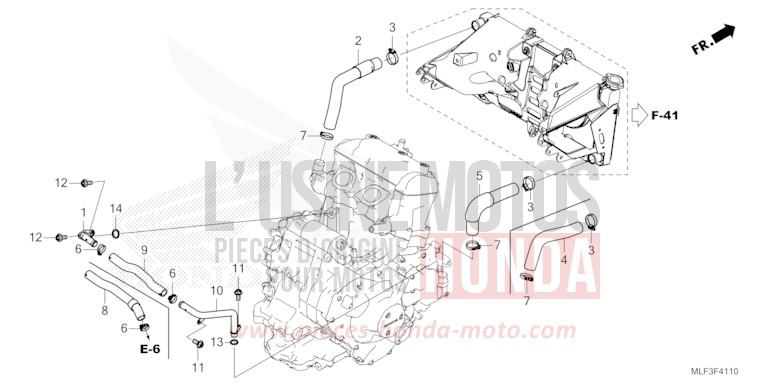 FLEXIBLE DE RADIATEUR/TUYAU D'EAU de NT1100 PEARL GLARE WHITE (NHB53) de 2022
