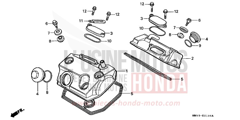 COUVERCLE DE CULASSE de Transalp GRAND GREEN METALLIC (G137G) de 1992