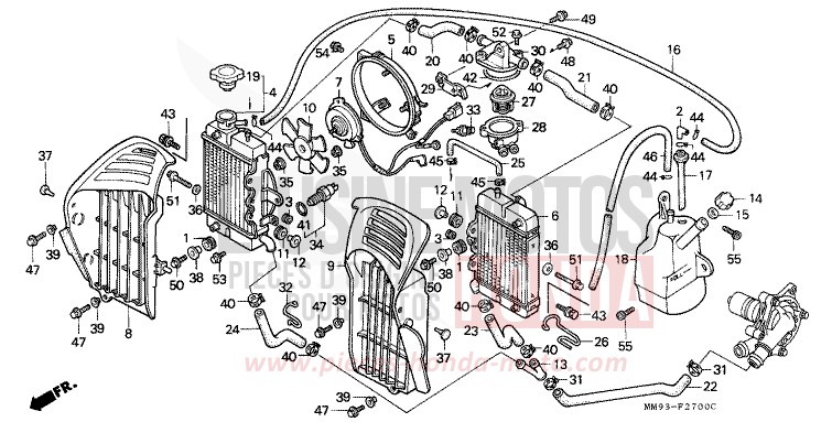 RADIATEUR de Transalp GRAND GREEN METALLIC (G137G) de 1992