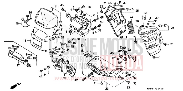 CAPOT (1) de Transalp GRAND GREEN METALLIC (G137G) de 1992