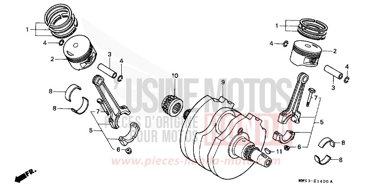 VILEBREQUIN/PISTON de Transalp PR131E (PR131E) de 1992