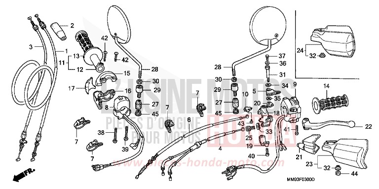 COMMUTATEUR/CABLE de Transalp PR131E (PR131E) de 1992