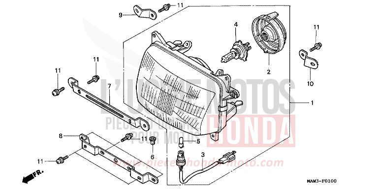PROJECTEUR de Transalp ANCHOR GRAY METALLIC-U (NH229B) 1996