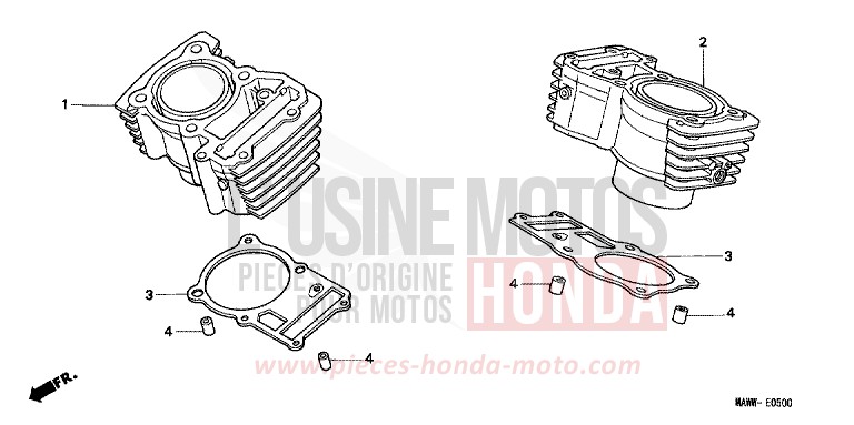CYLINDRE de Transalp TASMANIA GREEN ME (G142G) de 1999