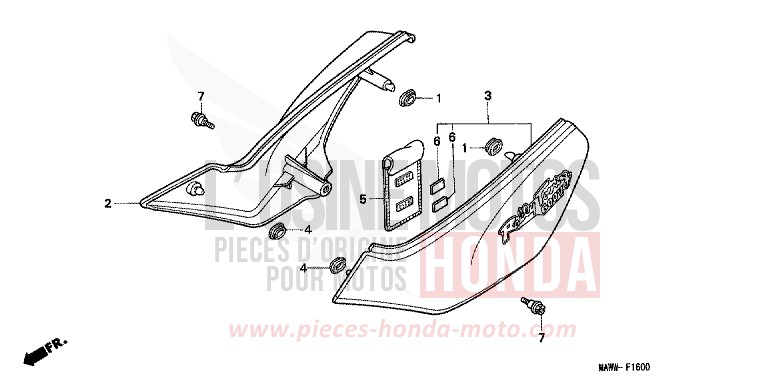 COUVERCLE LATERAL de Transalp TASMANIA GREEN ME (G142G) de 1999