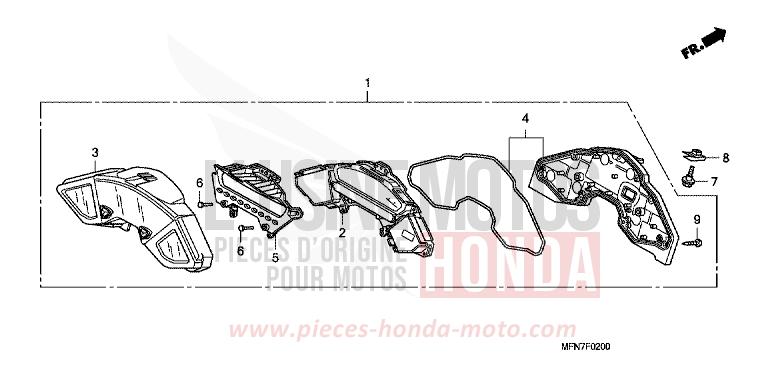 COMPTEUR de CB1000R SWORD SILVER METALLIC (NHA95) de 2009
