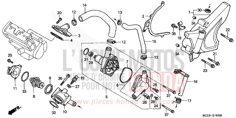 POMPE A EAU de X11 NOIR (NH1) de 2001