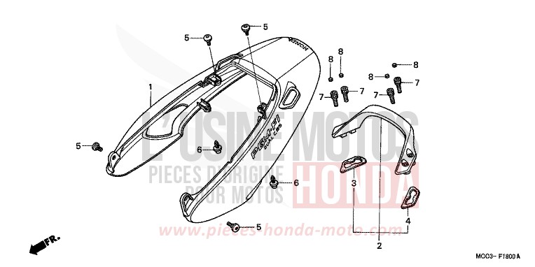 CAPOT ARRIERE de X11 PEARL FLASH YELLOW (Y163) de 2001