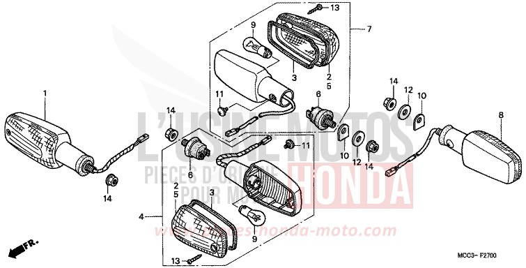 CLIGNOTANT de X11 PEARL FLASH YELLOW (Y163) 2001