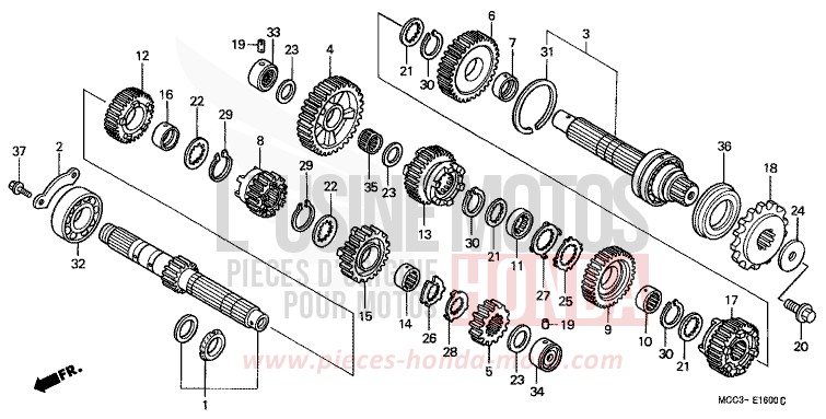 BOITE DE VITESSES de X11 CANDY TAHITIAN BLUE (PB215) 2000
