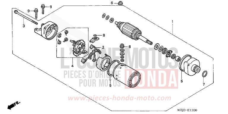 MOTEUR DE DEMARRAGE de CB1300 DARKNESS BLACK METALLIC (NH463) 2005